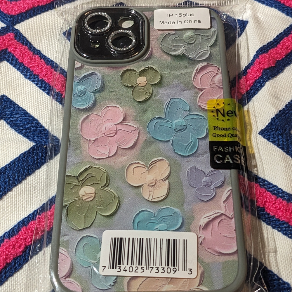 Floral Pattern Phone Case for IP 15 Plus